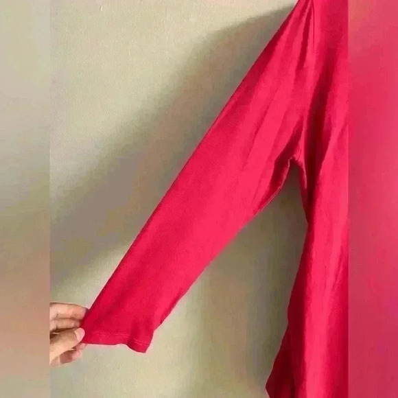 Boden faux Wrap Blouse 3/4 sleeves pink sideways style Sz 10 - Picture 2 of 6